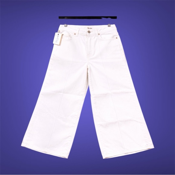 Polo by Ralph Lauren Denim - Ralph Lauren 31x26 Crop Wide Leg Jeans White NWT 100% Cotton